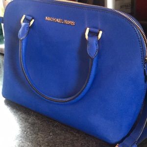 Michael Kors Satchel-Style Royal Blue Purse